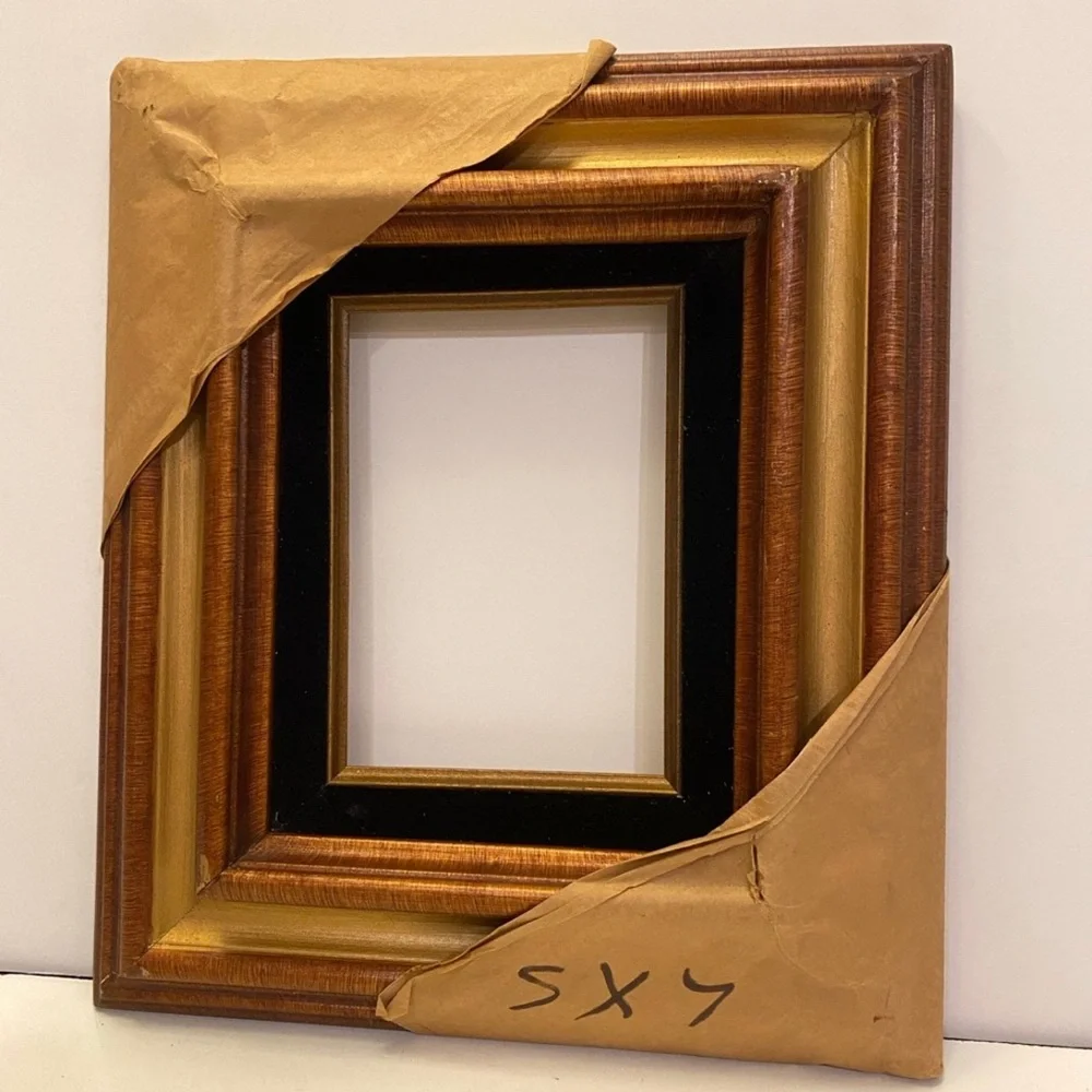 Wooden picture frame no glass. 5 X 7